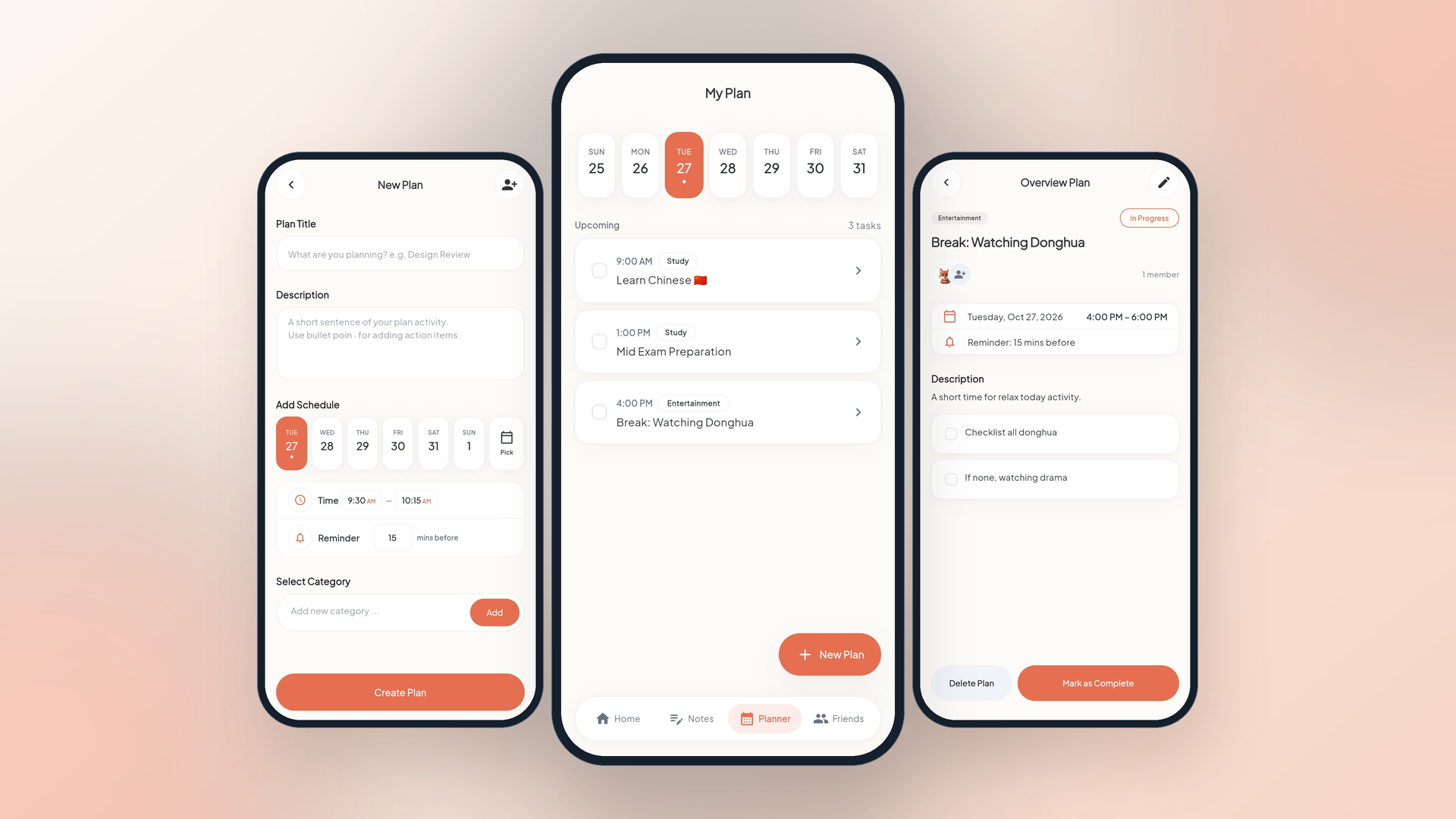 Fox Notes app screens